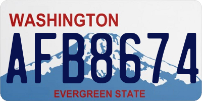 WA license plate AFB8674