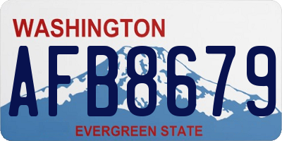 WA license plate AFB8679