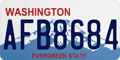 WA license plate AFB8684