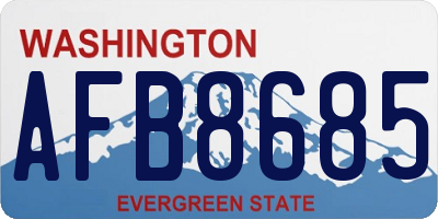 WA license plate AFB8685
