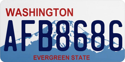 WA license plate AFB8686