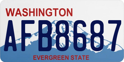 WA license plate AFB8687
