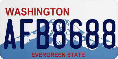 WA license plate AFB8688