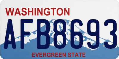 WA license plate AFB8693