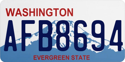 WA license plate AFB8694