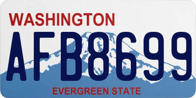 WA license plate AFB8699