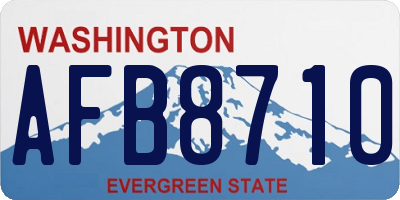 WA license plate AFB8710