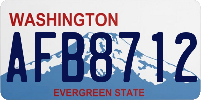 WA license plate AFB8712