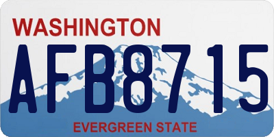 WA license plate AFB8715