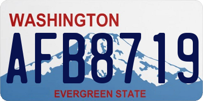 WA license plate AFB8719
