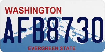 WA license plate AFB8730