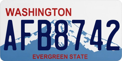 WA license plate AFB8742