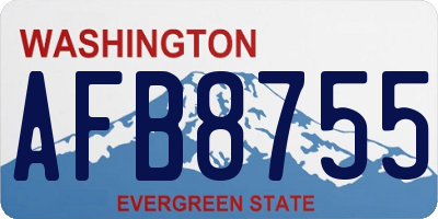 WA license plate AFB8755