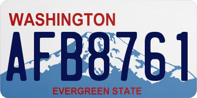 WA license plate AFB8761