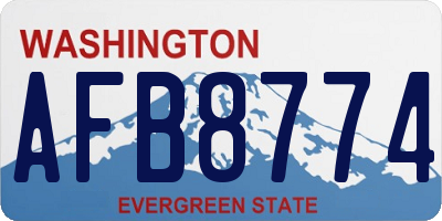 WA license plate AFB8774