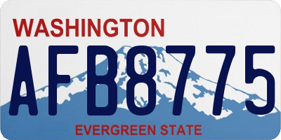 WA license plate AFB8775
