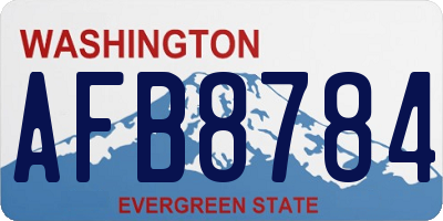 WA license plate AFB8784