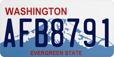 WA license plate AFB8791