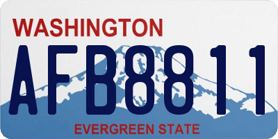 WA license plate AFB8811