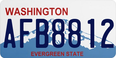 WA license plate AFB8812