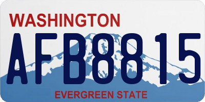 WA license plate AFB8815