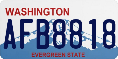 WA license plate AFB8818