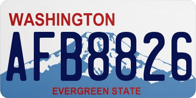 WA license plate AFB8826