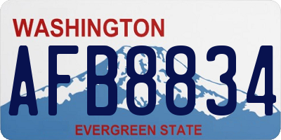 WA license plate AFB8834