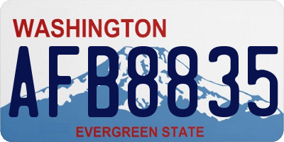 WA license plate AFB8835