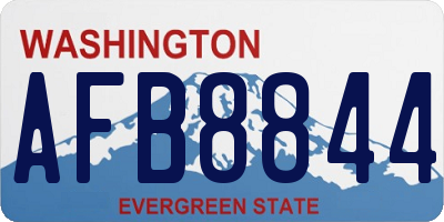 WA license plate AFB8844