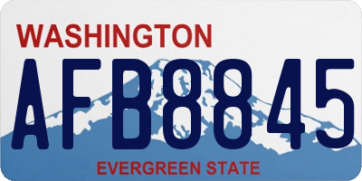 WA license plate AFB8845