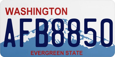 WA license plate AFB8850