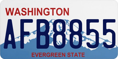 WA license plate AFB8855