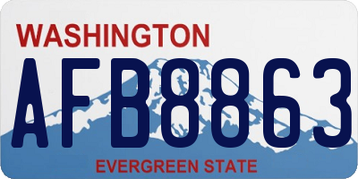 WA license plate AFB8863