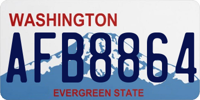 WA license plate AFB8864