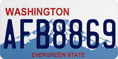 WA license plate AFB8869