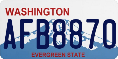 WA license plate AFB8870
