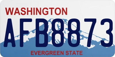 WA license plate AFB8873