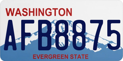 WA license plate AFB8875