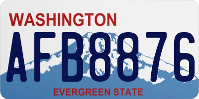WA license plate AFB8876