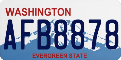 WA license plate AFB8878