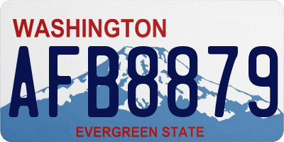 WA license plate AFB8879