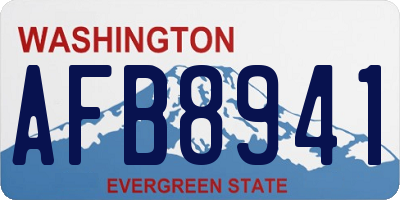 WA license plate AFB8941