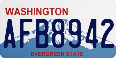 WA license plate AFB8942