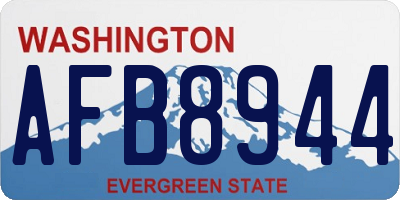 WA license plate AFB8944
