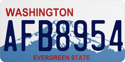 WA license plate AFB8954