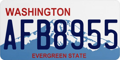 WA license plate AFB8955