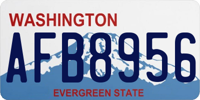 WA license plate AFB8956