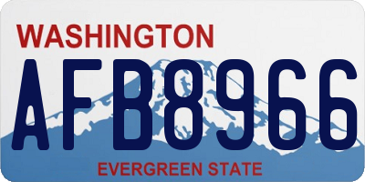 WA license plate AFB8966