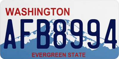 WA license plate AFB8994